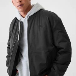 GAP Black Regular Fit Solid Jacket-image-101