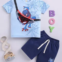 LITTLE NINJA Boys Printed T-shirt with Shorts-image-50