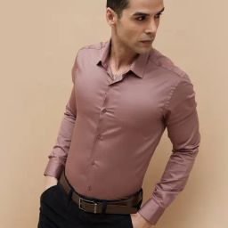 Code By Lifestyle Dusty Pink Slim Fit Shirt-image-84