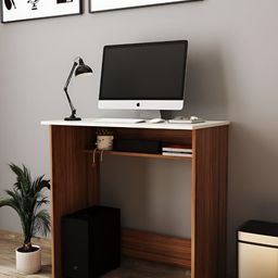 homeeasy Rectangle Study Table With Storage Shelf image 2