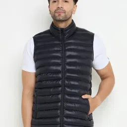 Duke Black Slim fit Solid Puffer Jacket-picture-40