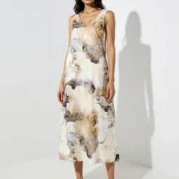 Wardrobe by Westside Multicolour Abstract Design A-Line Dress-picture-1