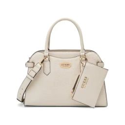 Guess Stone Printed Lawndale Satchel Bag With Pouch-image-1
