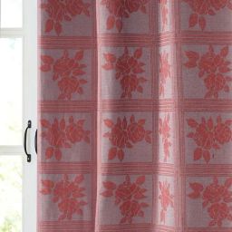 Saral Home Rust 5 ft Geometric Room Darkening Window Curtain Set of 2 image 2