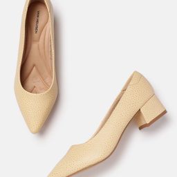 Van Heusen Textured Block Heel Pumps-9