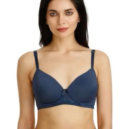 Zivame Blue Non Wired Padded T-Shirt Bra-picture-33