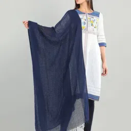 Aurelia Navy Checks Dupatta-picture-37