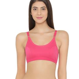 Clovia Pink Non-Wired Non-Padded Sport Bra-image-64