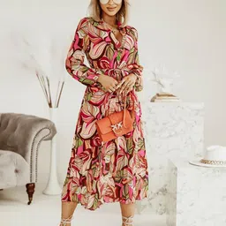 JC Mode Women Abstract Printed Fit & Flare Midi Dress-picture-9
