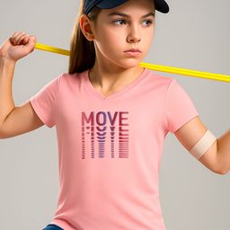 Pine Active Skin Friendly & Breathable Half Sleeves Sportswear T-Shirt -Pink-picture-7