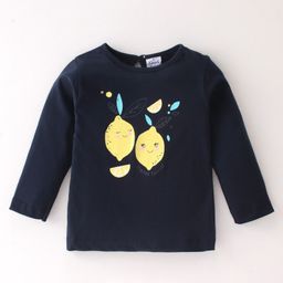 Simply Sinker Full Sleeves Top Lemon Printed - Black-picture-18
