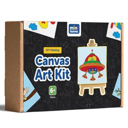 Mini Leaves Mini Canvas Craft Art Paint DIY Kit for Beginners - Abstract Theme-1