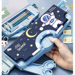 ARCADE TOYS Sky Travel Multi-functional Magnetic Pencil Box - Colour may vary-image-49
