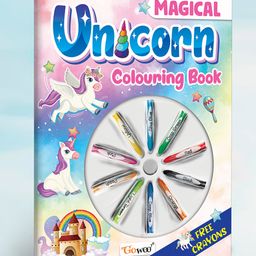 Magical Unicorn Colouring Book With Crayons| Enchanted Unicorn Magical Colouring-11