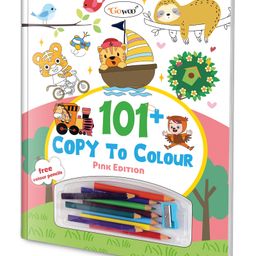 101+ Copy to Colour - Pink Edition : Copy Colouring For Kids, Kids Learning Colouring Book, Kids Fun Learning Colouring book, Educational Coloring Fun-English-2