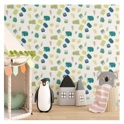 Aroha House Enchanted Forest Mosaic Peel and Stick Kids WallpaperNature-Inspired Green Nursery & Bedroom Décor.-picture-13
