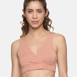 &Circus Modal Solid Maternity Bra With Nursing Access - Peach-picture-11