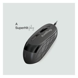 FINGERS SuperHit Wired Mouse with Advanced Optical Technology Graphite Grey image 3