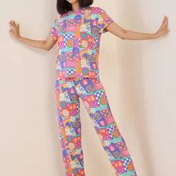 Sweet Dreams Women Geometric Printed Night suit-picture-19