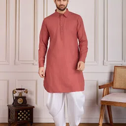 House of Pataudi Woven Design Straight Kurta With Dhoti Pant-image-28