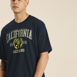 DILLINGER Men Navy Blue Typography Printed Cotton T-shirt-picture-15