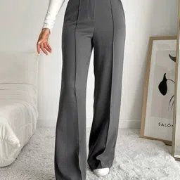 Next One Women Smart Loose Fit High-Rise Easy Wash Pleated Trousers-image-78