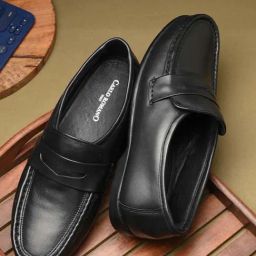 Carlo Romano Men's Black Formal Loafers-image-97