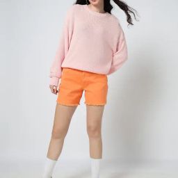 Gap Orange Cotton Solid Shorts-image-32