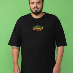 Bewakoof Jet Black Graphic Relaxed Fit T-Shirt-picture-27