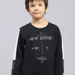 Monte Carlo Boys Navy Blue Cotton Blend Printed Sweatshirt-image-49