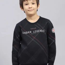 Monte Carlo Boys Navy Blue Cotton Blend Printed Sweatshirt-image-14
