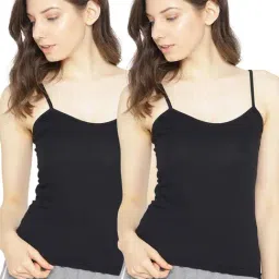 Lady Lyka Black Cotton Camisole (Pack Of 2)-picture-36