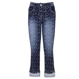 Cutecumber Kids Navy Printed Jeans-image-78