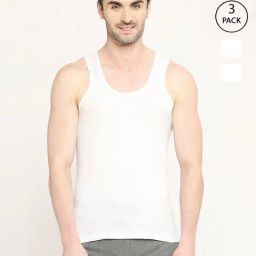 VIP White Snug Fit Vest - Pack of 3-image-91