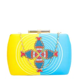 NR by Nidhi Rathi Yellow Fabric Clutch-61
