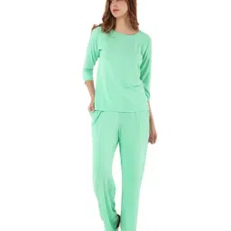 Nite Flite Mint T-Shirt With Pyjamas-image-85