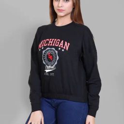 Club York Black Graphic Print Sweatshirt-image-7