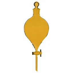 ABGIL Separating Funnel Globe Shape With Interchangeable Stopper & PTFE Stopcock Plug Type 10 L Amber Borosilicate Glass, FS-AC-389-09-80