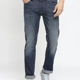 Spykar Dark Blue Cotton Regular Fit Jeans-image-38