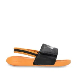 Puma Kids Popcat 20 Backstrap V1 Black & Orange Back Strap Sandals-image-4