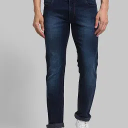 Parx Dark Blue Tapered Fit Jeans-picture-4