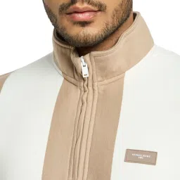 Octave Khaki Regular Fit Colorblock Sweatshirt image 5