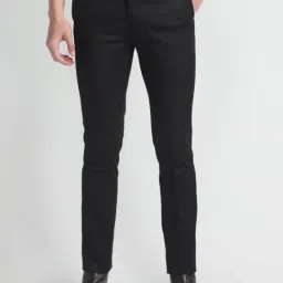arrow new york Arrow Newyork Black Slim Fit Texture Trousers-picture-7