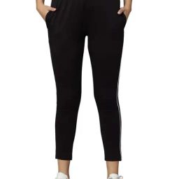 Omtex Black Mid Rise Sports Track Pants-image-59