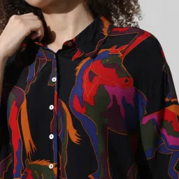 Only Multicolor Viscose Printed Shirt image 5