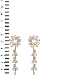 Aatmana Gold-Toned & Silver-Toned Floral Dangler Earrings image 5