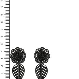 Aatmana Black Contemporary Drop Earrings image 5