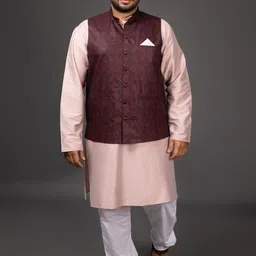 Sizeupp Mandarin Collar Nehru Jacket-11