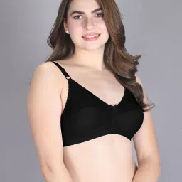 Lux Venus Black Full Coverage Non-Wired Bra With Adjustable Strap image 5