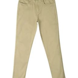 Allen Solly Junior Khaki Solid Trousers-picture-48